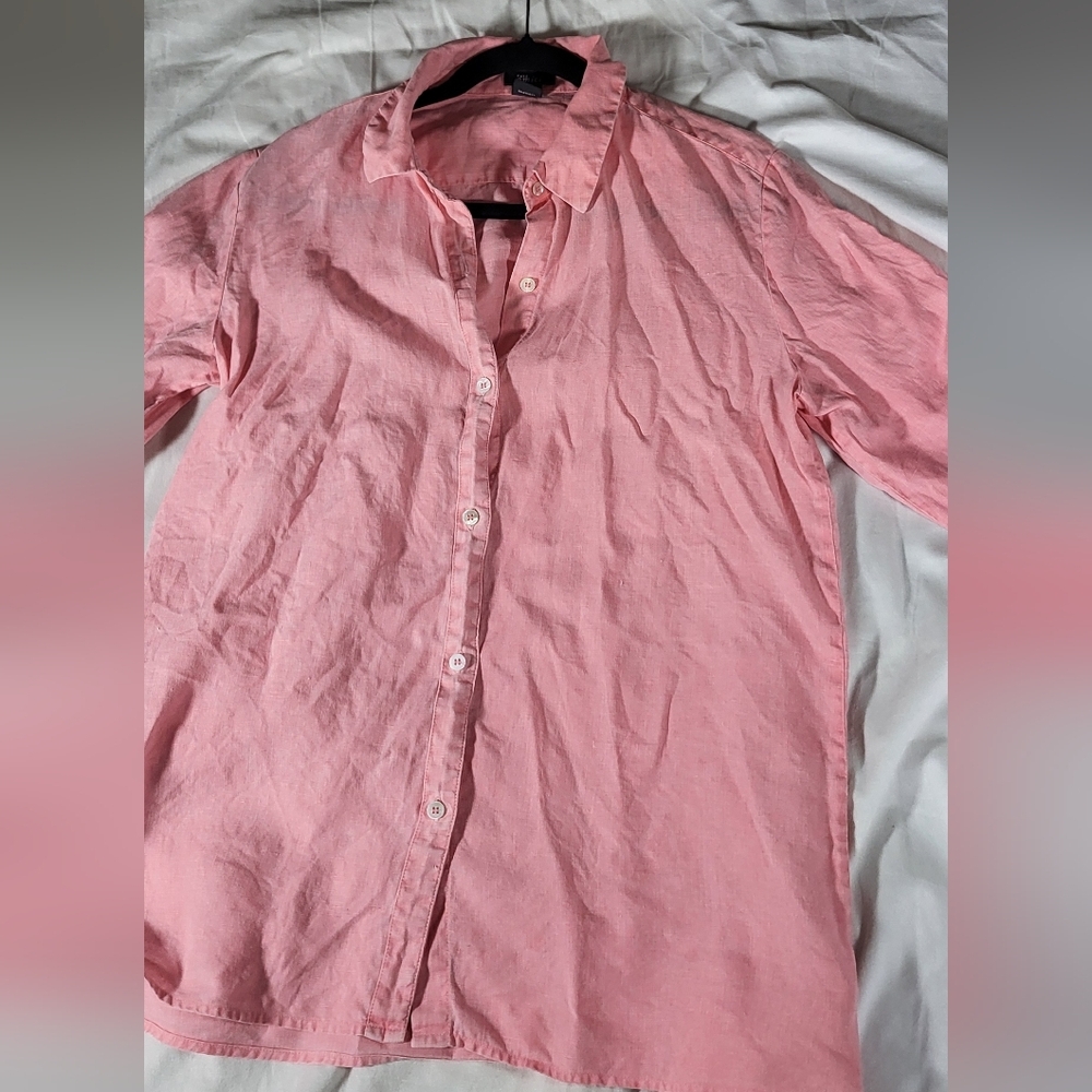 Pure Amici 100% linen shirt Petal/Light/Pastel pink size Medium